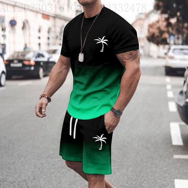 Men's Clothing Summer Short Sleeved Shorts Sports Leisure Suits In Stock_viptrois.com
