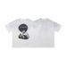 American Street Style Spray-painted Faded Pure Cotton 300g Portrait Print Men's Loose Casual Short-sleeve Shirt_viptrois.com