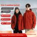 Pulse Moutdoormen's 3-in-1 Outdoor Detachable Windproof Waterproof Warm Large Size Hiking Group Purchase Workwear_viptrois.com