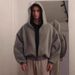 "Trendy Zip-Up Hoodie With Streetwear Style - Premium Polyester Fabric, Custom Colors, S-2XL (Unisex, Oversized Fit, 3D Print Design)"_viptrois.com