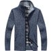 2025 Autumn And Winter Sweater Cardigan Men's Thickened Warm Young Middle-aged Loose Large Size Stand-up Neck Zipper Knitted Sweater_viptrois.com