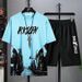 Men's Clothing Shirts And Shorts Short Sleeved Shorts Suits Large Size Fashion Trend Ink Painting National Style Tops_viptrois.com