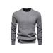 Men's Clothing High Quality Men's Sweater Pullover Embroidery Solid Color Knitted Sweater Men's_viptrois.com