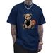 Men's Clothing Short Sleeved T Shirt, New Summer Men's Fashion Casual Commuting Versatile Bear Print Short Sleeved T Shirt_viptrois.com