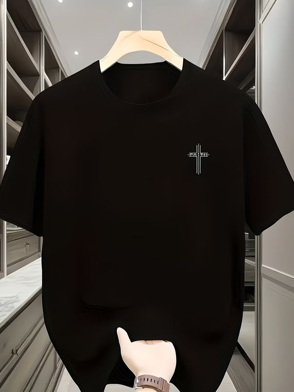 Maglietta Uomo 180G Cotone Girocollo Mini Logo Lusso Minimalista, Traspirante Tre Colori Per Uso Quotidiano Primavera_viptrois.com