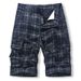 Men's Clothing Workwear Shorts Men Summer Trend Sports Men's Clothing Washed Cotton Plaid Multi Pocket Six Point Casual Pants_viptrois.com