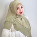 Women's Hijab solid color headscarf beaded pleated lace shawl scarf ladies headscarf hat_viptrois.com