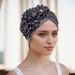 New Pleated Watermelon Hat With Three Flowers On Messy Linen Patch Fashionable Baotou Hat Jianying Hat_viptrois.com