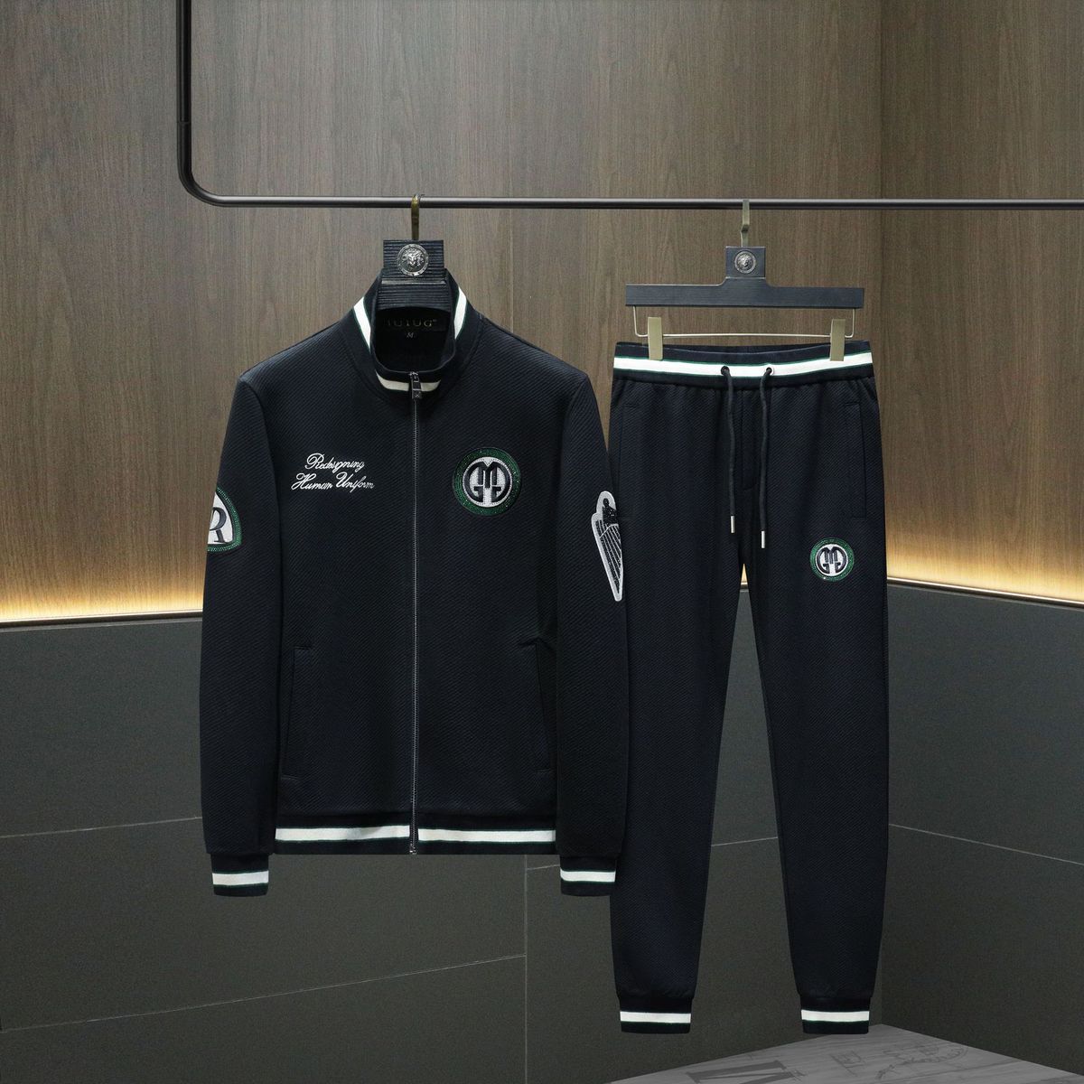 Men's Clothing Casual Sports Suit Embroidered Round Neck Sweater Suit Men's Casual Suit Spring And Autumn Clothes_viptrois.com