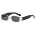 Unisex Accessories Sunglasses Small Frame Metal Square Sunglasses Fashion Trend Personality Ring Buckle Sunglasses_viptrois.com