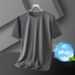 Ice Silk Modal Short-sleeved T-shirt For Men, Summer Thin Quick-drying Plsize Men's Top, Casual Half-sleeved Base Shirt_viptrois.com