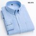 Men's Wrinkle-Free Oxford Shirt – High Cotton Comfort Stretch Slim Fit Casual Long Sleeve Shirt With Check & Stripe Patterns_viptrois.com