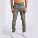 Men's Slim Fit High Waist Jeans Stretch Denim Pants Black Washed Skinny Trousers For Streetwear & Casual_viptrois.com