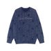 Loom Twisted Cable Knit Distressed Sweater Men's Punk European And American Street Style Casual Loose Long Sleeve Crew Neck_viptrois.com
