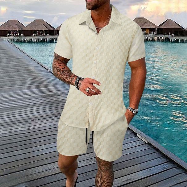 Men's Clothing Shirts Casual Loose Beach Suits_viptrois.com