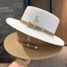 2024 New Metal R Letter Leather Buckle Straw Leisure Summer Sunshade and Sunscreen Women's Fashion Beach Gift Hat_viptrois.com