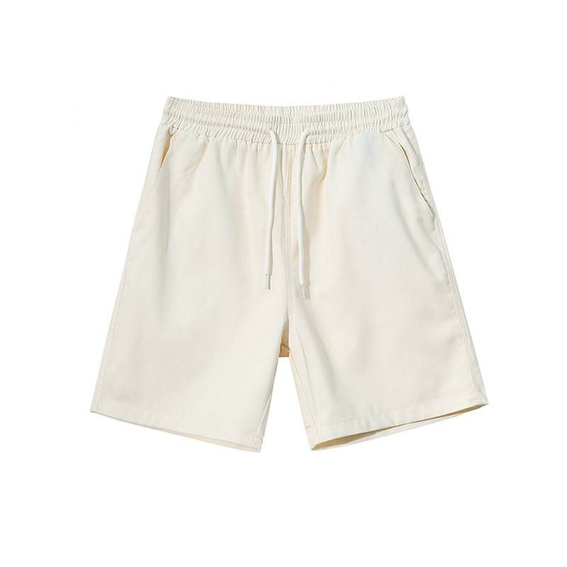 Men's Clothing Linen Shorts Casual Pants Summer Loose Trendy Cotton And Linen Shorts Solid Color Beach Shorts_viptrois.com