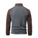 Autumn 2025 European-USA Fashion Outerwear Men's Stand Collar Half Zipper Splicing Long Sleeve Casual Fleece Sweatshirts_viptrois.com