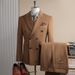 Premium Slim-Fit Men's Suit Set – Double-Breasted Blazer With Pants & Vest For Weddings, Business & Smart Casual Occasions_viptrois.com