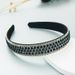 Korean Style Trendy Colorful Full Diamond Anti Slip Headband for Women Simple Headwear Suitable for Parties Daily Wear Or Shopping_viptrois.com