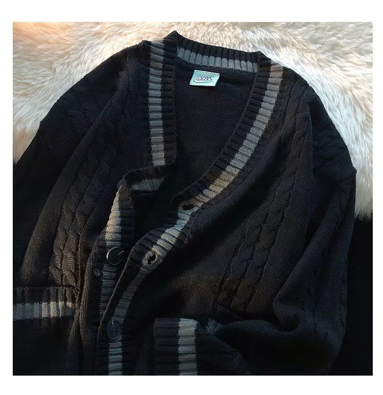 Men's Clothing New Styles Autumn Sweater Knitted Cardigan Jacket Spring And Autumn Outerwear Design Niche Tops_viptrois.com