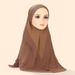 Women's Hijab double layer pleated headscarf crystal linen chiffon three color women's pullover hat comfortable and breathable shawl_viptrois.com