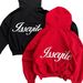 American Casual Loose Art Letter Pattern Signature Autumn And Winter Street Versatile Hooded Sweater_viptrois.com