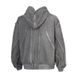 Men's Zip-Up Hoodie Streetwear Pullover Short Jacket With Metal Decor - Casual Oversized Fit For Urban Fashion (Gray)_viptrois.com