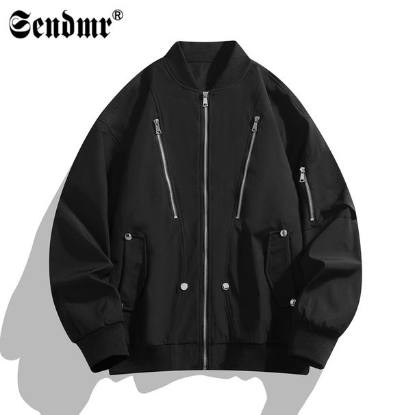 Men's Clothing American Workwear Baseball Collar Trendy Brand Jacket Men's Autumn Youth Casual Loose Sports Tops Coat Men's Fashion_viptrois.com