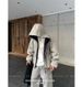 Men's Heavyweight Zip-Up Hoodie – Double Zipper Streetwear Jacket With Drop Shoulder (M-XXXL, Black/Light Grey, Oversized Fit)_viptrois.com