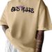 New Summer Men's Teddy Bear Letter Print Breathable Round Neck T-Shirt, Cross-Border Trendy Brand_viptrois.com