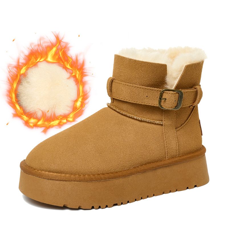 Winter new warm snow boots women plus cashmere cotton shoes women plus thick cotton boots women outdoor fashion cold_viptrois.com