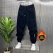 Men's Corduroy Casual Trousers Fleece Lined Thickened Jogger Pants Autumn Winter Trendy Versatile_viptrois.com