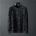 Men's Clothing Goods New Personality Simple Jacquard Round Neck Long-sleeved Sweater Trousers Two-piece Suit Men's Suit Trendy_viptrois.com