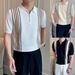 Men's Clothing Luxury Premium Men's Short Sleeve Polo Shirt Summer Half Zip Collar Breathable Casual Knit Top T-Shirt Premium Quality_viptrois.com