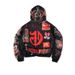 Men's Gothic Streetwear Hoodie With Dark Patchwork Print - Alternative Aesthetic Urban Outerwear_viptrois.com
