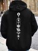 Men's Autumn And Winter Casual Fashionable Loose Hooded Sweatshirt With Simple Planet Pattern Printed Warm Long Sleeved Pullover_viptrois.com