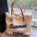 Women's Shoulder Bags Large-capacity Bags, Canvas Bags, Embroidered Letter Tote Bags, Handbags, Women's Bags, Woven Beach Bags_viptrois.com