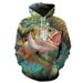New For Men With 3D Digital Print Fish Pattern, Casual Unisex Hooded Sweatshirt_viptrois.com