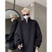 American Style Half-Zip Knit For Men, Autumn Chic High-End Stand Collar Loose Trendy Pullover Sweater_viptrois.com