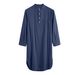 2025 Spring New Muslim Sleep Robe Long Sleeve Solid Color Men's Extended Shirt_viptrois.com