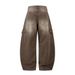 Men's Punk Washed Gradient Loose Wide-Leg Split Deconstructed Silhouette Denim Pants Trend_viptrois.com
