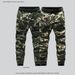 Men's Camouflage Cargo Jogger Pants - Fleece Lined, Washed Cotton, Slim Fit, Casual Streetwear For Winter_viptrois.com