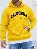 Men's Autumn And Winter Casual Fashionable Loose Hooded Sweatshirt With California Letter Pattern Printed Warm Long Sleeved Pullover_viptrois.com
