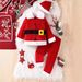 Children's Christmas autumn and winter thick long sleeve trousers Santa Claus dress up three piece children's clothing ins_viptrois.com