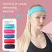 Sports Antiperspirant Band Elastic Solid Color Widened Sweat-Absorbing Headband Running Sweat-Guiding Hairband_viptrois.com