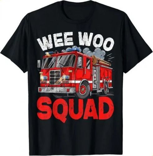 T-shirtwee Woo Squad 2026 Funny Firefighter Fire Truck Fireman Me_viptrois.com