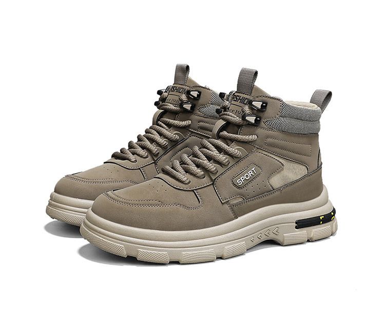 European Warm Series Men's Martin High Top Autumn 2025 New Trend Mid-Top Work Outdoor Wear-Resistant Hiking Boots_viptrois.com