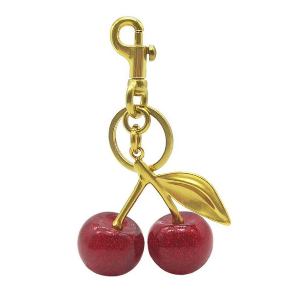 Cherry Bag Charm, Cherry Keychain Accessory Purse Charm_viptrois.com