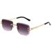 Unisex Frameless Cut-Edge Sunglasses – UV400 Metal Square Shades With Gradient Lenses (8 Colors)_viptrois.com